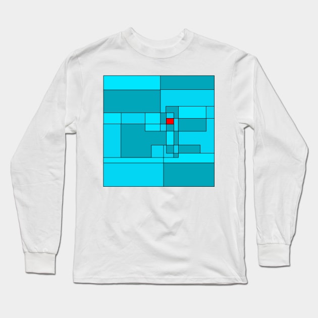 Graphic with color of the year 2021, aqua Long Sleeve T-Shirt by robelf